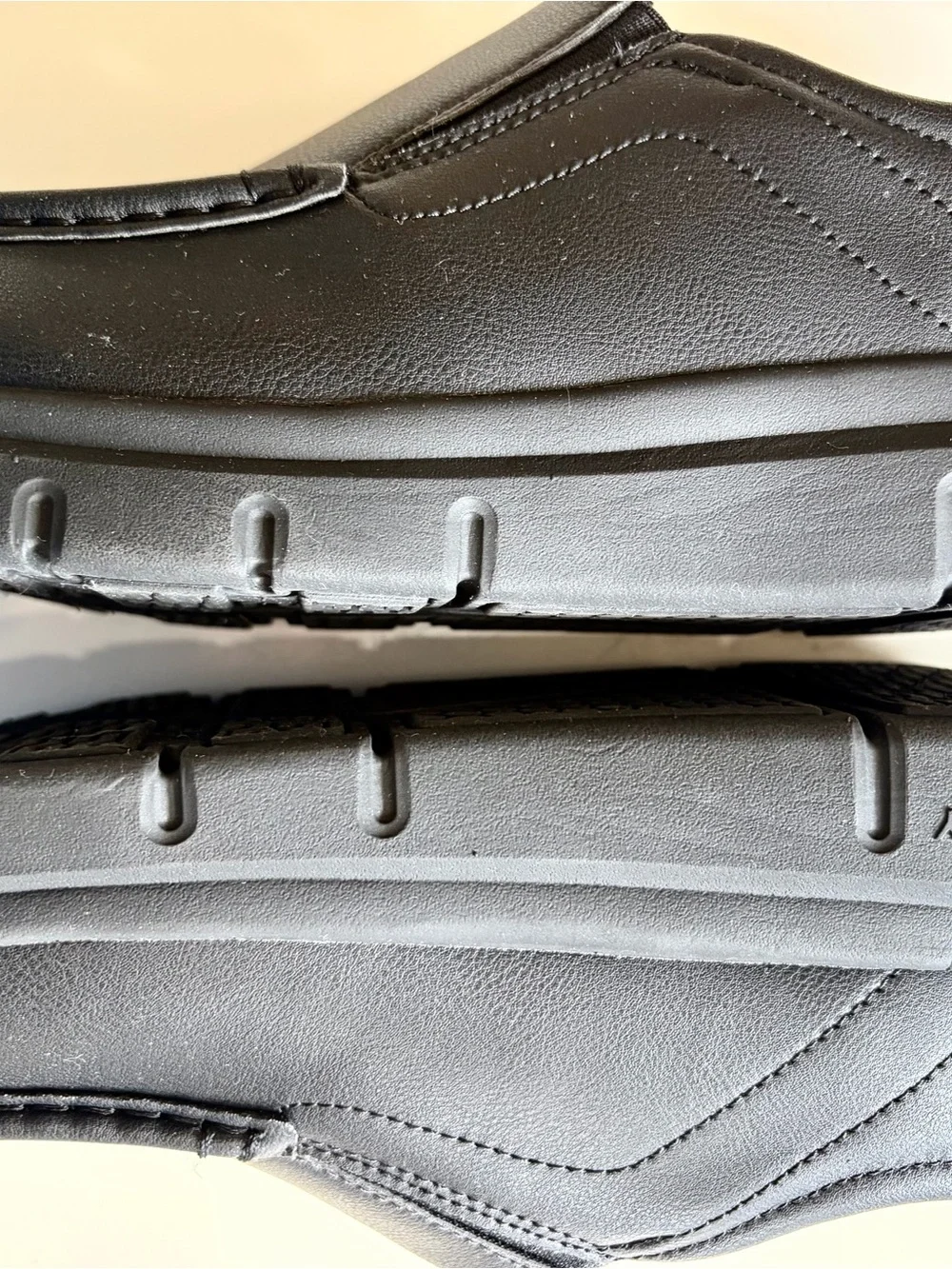 Men’s Faux Black Leather Business Casual Slip On Shoes - NIB 11.5W